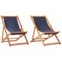 Sillas de playa plegables 2 unidades tela azul de , Sillas de jardín - Ref: Foro24-3214492, Precio: 91,85 €, Descuento: %