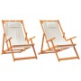 Sillas de playa plegables 2 unidades tela color crema de , Sillas de jardín - Ref: Foro24-3214484, Precio: 150,80 €, Descuent...