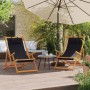 Sillas de playa plegables 2 unidades tela negro de , Sillas de jardín - Ref: Foro24-3214486, Precio: 131,91 €, Descuento: %