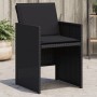 Sillas de jardín con cojines 4 unidades ratán sintético negro de , Sillas de jardín - Ref: Foro24-4007436, Precio: 198,60 €, ...
