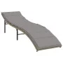 Lounger with beige synthetic rattan cushion 55x199x50 cm by , Loungers - Ref: Foro24-368249, Price: 123,82 €, Discount: %
