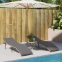 Lounger with beige synthetic rattan cushion 55x199x50 cm by , Loungers - Ref: Foro24-368249, Price: 123,82 €, Discount: %