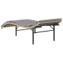 Lounger with beige synthetic rattan cushion 55x199x50 cm by , Loungers - Ref: Foro24-368249, Price: 123,82 €, Discount: %