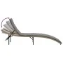 Lounger with beige synthetic rattan cushion 55x199x50 cm by , Loungers - Ref: Foro24-368249, Price: 123,82 €, Discount: %