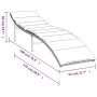 Lounger with beige synthetic rattan cushion 55x199x50 cm by , Loungers - Ref: Foro24-368249, Price: 123,82 €, Discount: %