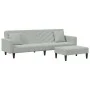 Juego de sofás con cojines 2 piezas terciopelo gris claro de , Sofás - Ref: Foro24-3216268, Precio: 318,40 €, Descuento: %