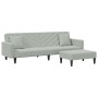 Juego de sofás con cojines 2 piezas terciopelo gris claro de , Sofás - Ref: Foro24-3216268, Precio: 321,39 €, Descuento: %