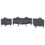 Juego de sofás con cojines 3 piezas terciopelo gris oscuro de , Sofás - Ref: Foro24-3209248, Precio: 615,30 €, Descuento: %