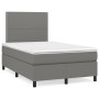Cama box spring con colchón tela gris oscuro 120x190 cm de , Camas y somieres - Ref: Foro24-3269875, Precio: 383,33 €, Descue...