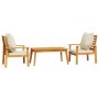 Set de muebles para jardín 3 piezas con cojines madera acacia de , Conjuntos de jardín - Ref: Foro24-3211807, Precio: 252,45 ...