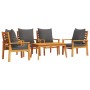 Juego de muebles jardín 5 pzas con cojines madera maciza acacia de , Conjuntos de jardín - Ref: Foro24-3211805, Precio: 420,0...