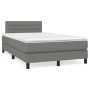 Cama box spring con colchón tela gris oscuro 120x190 cm de , Camas y somieres - Ref: Foro24-3269731, Precio: 392,94 €, Descue...