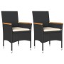 Sillones de jardín con cojines 2 uds ratán sintético negro de , Sillas de jardín - Ref: Foro24-368119, Precio: 124,93 €, Desc...