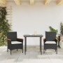 Sillones de jardín con cojines 2 uds ratán sintético negro de , Sillas de jardín - Ref: Foro24-368119, Precio: 124,93 €, Desc...