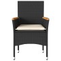 Sillones de jardín con cojines 2 uds ratán sintético negro de , Sillas de jardín - Ref: Foro24-368119, Precio: 124,93 €, Desc...