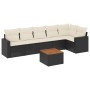 Set de comedor de jardín 7 pzas y cojines ratán sintético negro de , Conjuntos de jardín - Ref: Foro24-3256462, Precio: 418,9...