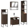 Set de muebles baño 4 pzas madera contrachapada roble marrón de , Muebles de baño - Ref: Foro24-3214709, Precio: 238,48 €, De...