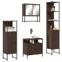 Set de muebles baño 4 pzas madera contrachapada roble marrón de , Muebles de baño - Ref: Foro24-3214709, Precio: 242,00 €, De...