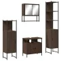 Set de muebles baño 4 pzas madera contrachapada roble marrón de , Muebles de baño - Ref: Foro24-3214709, Precio: 238,48 €, De...