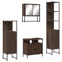 Set de muebles baño 4 pzas madera contrachapada roble marrón de , Muebles de baño - Ref: Foro24-3214709, Precio: 242,00 €, De...