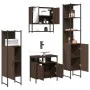 Set de muebles baño 4 pzas madera contrachapada roble marrón de , Muebles de baño - Ref: Foro24-3214709, Precio: 238,48 €, De...