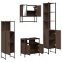 Set de muebles baño 4 pzas madera contrachapada roble marrón de , Muebles de baño - Ref: Foro24-3214709, Precio: 242,00 €, De...