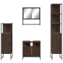 Set de muebles baño 4 pzas madera contrachapada roble marrón de , Muebles de baño - Ref: Foro24-3214709, Precio: 242,00 €, De...