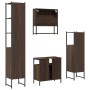 Set de muebles baño 4 pzas madera contrachapada roble marrón de , Muebles de baño - Ref: Foro24-3214709, Precio: 242,00 €, De...