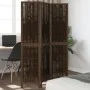 Biombo separador de 3 paneles madera paulownia marrón oscuro de , Divisores de ambientes - Ref: Foro24-358654, Precio: 77,34 ...