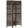 Biombo separador de 3 paneles madera paulownia marrón oscuro de , Divisores de ambientes - Ref: Foro24-358654, Precio: 77,34 ...