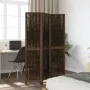 Biombo separador de 3 paneles madera paulownia marrón oscuro de , Divisores de ambientes - Ref: Foro24-358654, Precio: 77,34 ...