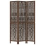 Biombo separador de 3 paneles madera paulownia marrón oscuro de , Divisores de ambientes - Ref: Foro24-358654, Precio: 84,83 ...