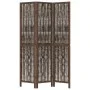 Biombo separador de 3 paneles madera paulownia marrón oscuro de , Divisores de ambientes - Ref: Foro24-358654, Precio: 77,34 ...