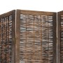 Biombo separador de 3 paneles madera paulownia marrón oscuro de , Divisores de ambientes - Ref: Foro24-358654, Precio: 84,83 ...