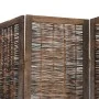 Biombo separador de 3 paneles madera paulownia marrón oscuro de , Divisores de ambientes - Ref: Foro24-358654, Precio: 77,34 ...