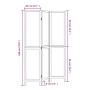 Biombo separador de 3 paneles madera paulownia marrón oscuro de , Divisores de ambientes - Ref: Foro24-358654, Precio: 84,83 ...