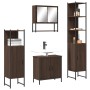 Set de muebles baño 4 pzas madera contrachapada roble marrón de , Muebles de baño - Ref: Foro24-3214714, Precio: 247,65 €, De...