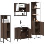 Set de muebles baño 4 pzas madera contrachapada roble marrón de , Muebles de baño - Ref: Foro24-3214714, Precio: 247,65 €, De...