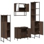 Set de muebles baño 4 pzas madera contrachapada roble marrón de , Muebles de baño - Ref: Foro24-3214714, Precio: 247,65 €, De...