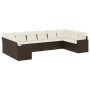 Set de sofás de jardín 10 pzas y cojines ratán sintético marrón de , Conjuntos de jardín - Ref: Foro24-3219463, Precio: 669,3...