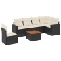 Set de comedor de jardín 7 pzas y cojines ratán sintético negro de , Conjuntos de jardín - Ref: Foro24-3256476, Precio: 418,9...