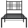 Estructura de cama con cabecero metal negro 75x190 cm de , Camas y somieres - Ref: Foro24-376314, Precio: 67,22 €, Descuento: %