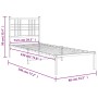 Estructura de cama con cabecero metal negro 75x190 cm de , Camas y somieres - Ref: Foro24-376314, Precio: 67,22 €, Descuento: %
