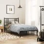 Bed frame with black metal headboard 90x190 cm by , Beds and slatted bases - Ref: Foro24-376316, Price: 83,11 €, Discount: %