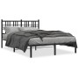 Estructura de cama con cabecero metal negro 120x190 cm de , Camas y somieres - Ref: Foro24-376321, Precio: 105,31 €, Descuent...