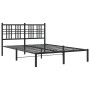 Estructura de cama con cabecero metal negro 120x190 cm de , Camas y somieres - Ref: Foro24-376321, Precio: 105,31 €, Descuent...