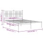 Estructura de cama con cabecero metal negro 120x190 cm de , Camas y somieres - Ref: Foro24-376321, Precio: 105,31 €, Descuent...