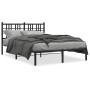 Estructura de cama con cabecero metal negro 135x190 cm de , Camas y somieres - Ref: Foro24-376323, Precio: 86,47 €, Descuento: %
