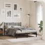 Estructura de cama con cabecero metal negro 135x190 cm de , Camas y somieres - Ref: Foro24-376323, Precio: 86,47 €, Descuento: %