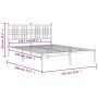 Estructura de cama con cabecero metal negro 135x190 cm de , Camas y somieres - Ref: Foro24-376323, Precio: 86,47 €, Descuento: %